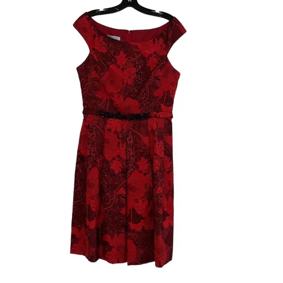 HP 🥰 Teri Jon by Rickie Freeman fit and flare cocktail dress. Worn x1 EUC - Picture 3 of 17